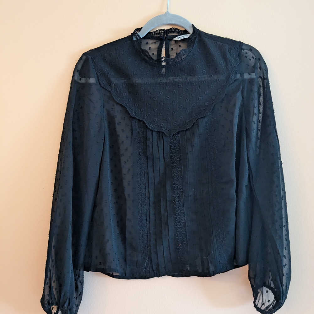 Black Sheer Blouse